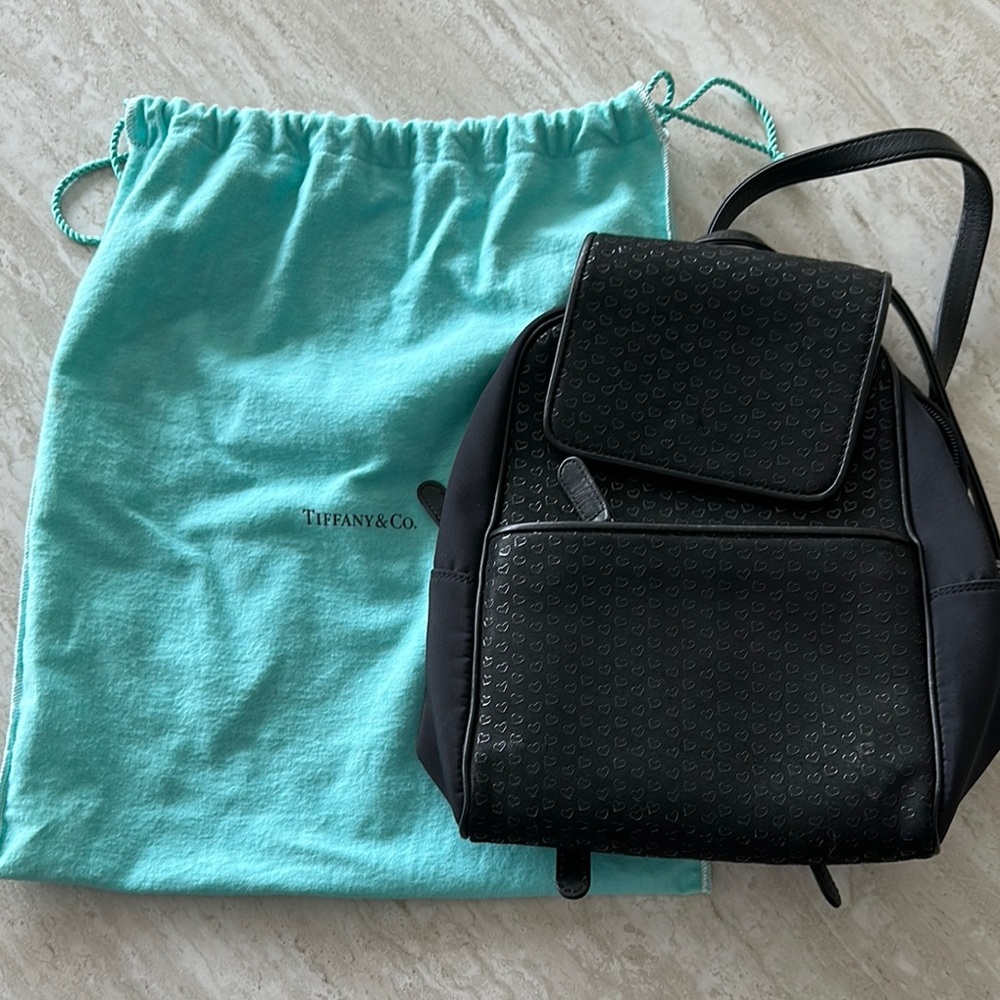 Tiffany & Co Black Backpack Compact Structured Design